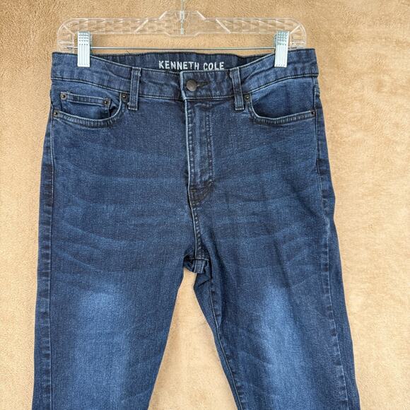 Kenneth Cole Jeans Mens 30x30 Blue Denim Slim Fit Stretch Straight Classic - Picture 5 of 13